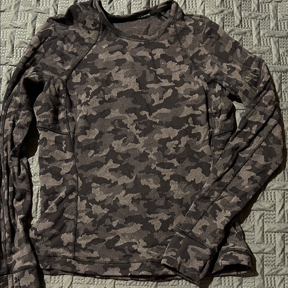 Lululemon Athletica Black Camouflage Top